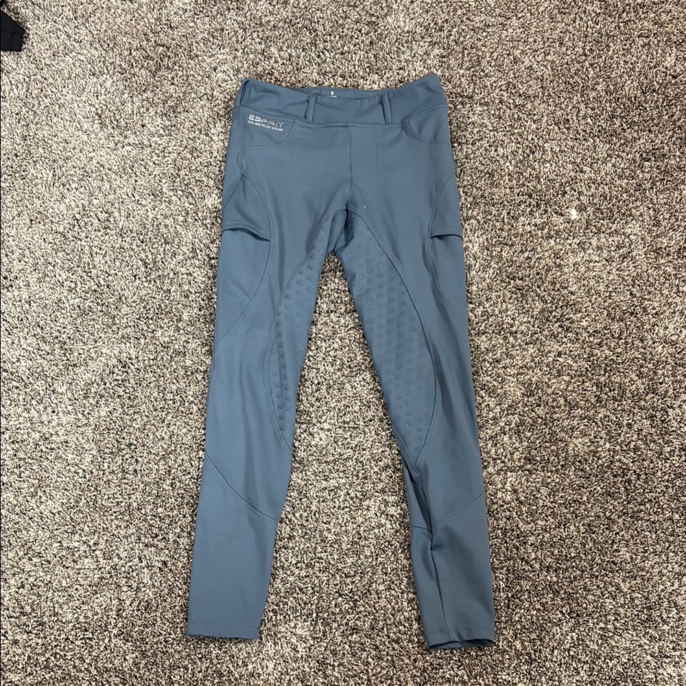 Classic riding tight steel blue grippy esprit